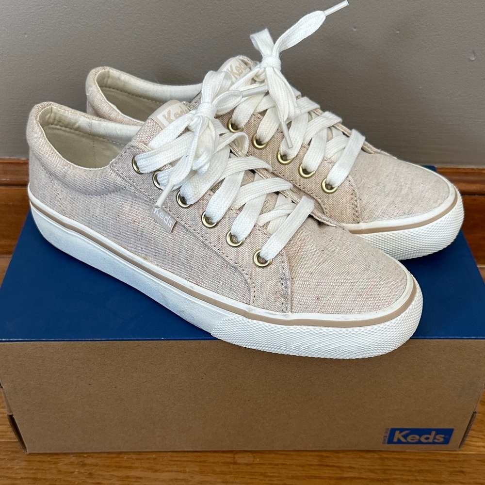 Keds Women’s Jump Kick Linen Fleck Sneaker